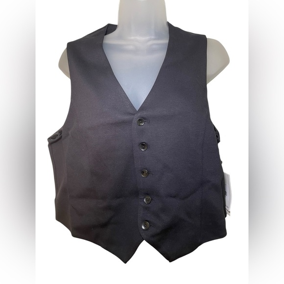 Mayson the Label New Ponte Button Front Vest Black Size Large - Picture 3 of 7